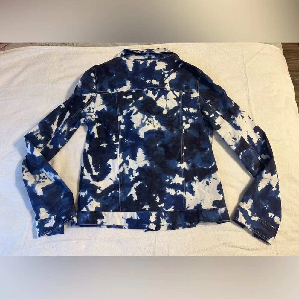Life Style‎ Tie Dye Truckers Denim Jacket - Size Small